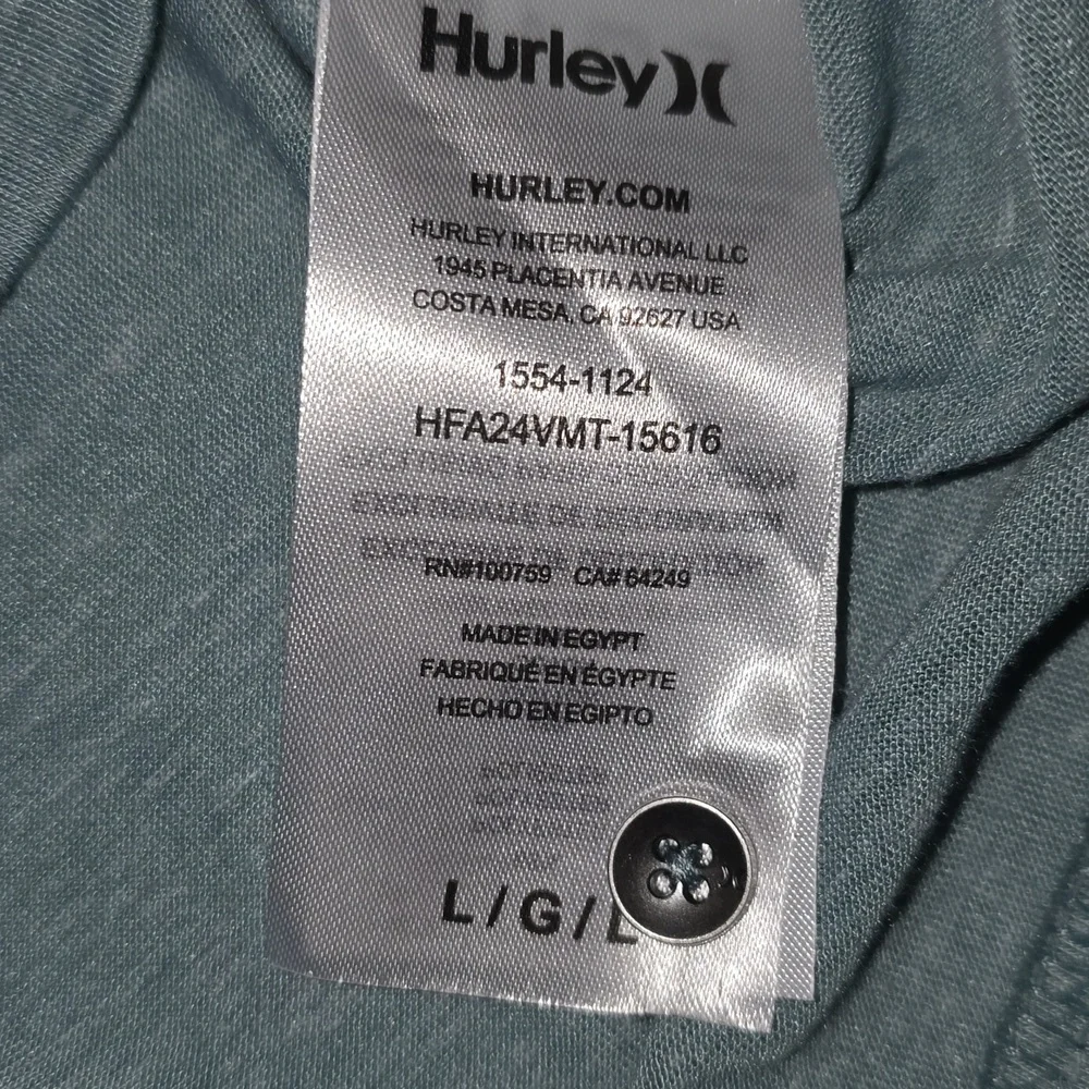 Hurley Mens Collared Green Heather Polo Tee Large